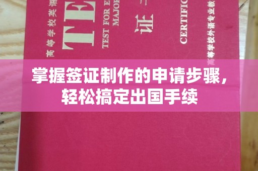 弥渡掌握签证制作的申请步骤，轻松搞定出国手续